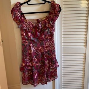 For Love & Lemons cut velvet dress